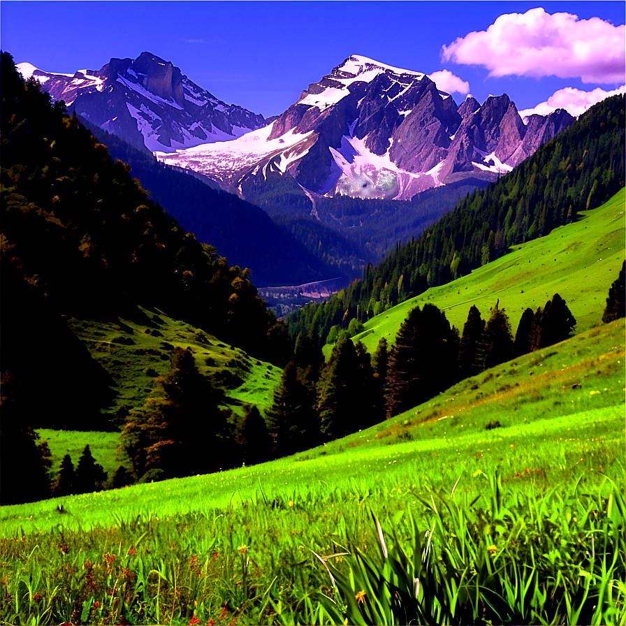 Mountain Vista Landscape PNG 88 PNG with transparent background