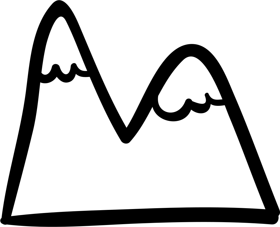 Mountains Hand Drawn Outline - Hand Drawn Mountains Icon, HD Png Download PNG with transparent background