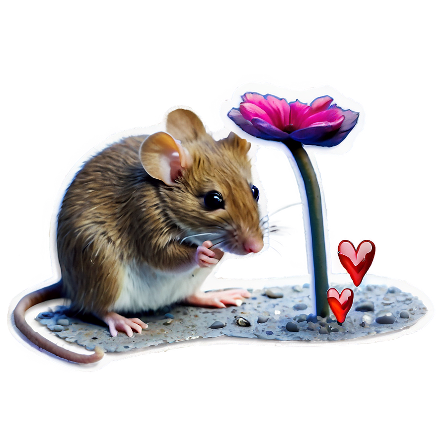 Mouse In Love Png 05042024