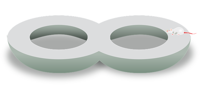 Mouse Infinity Loop Illusion PNG with transparent background