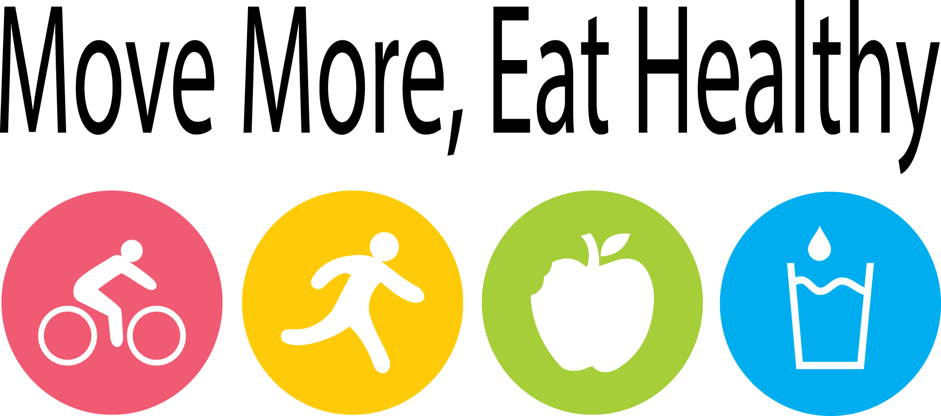 Move More Eat Healthy Banner PNG with transparent background