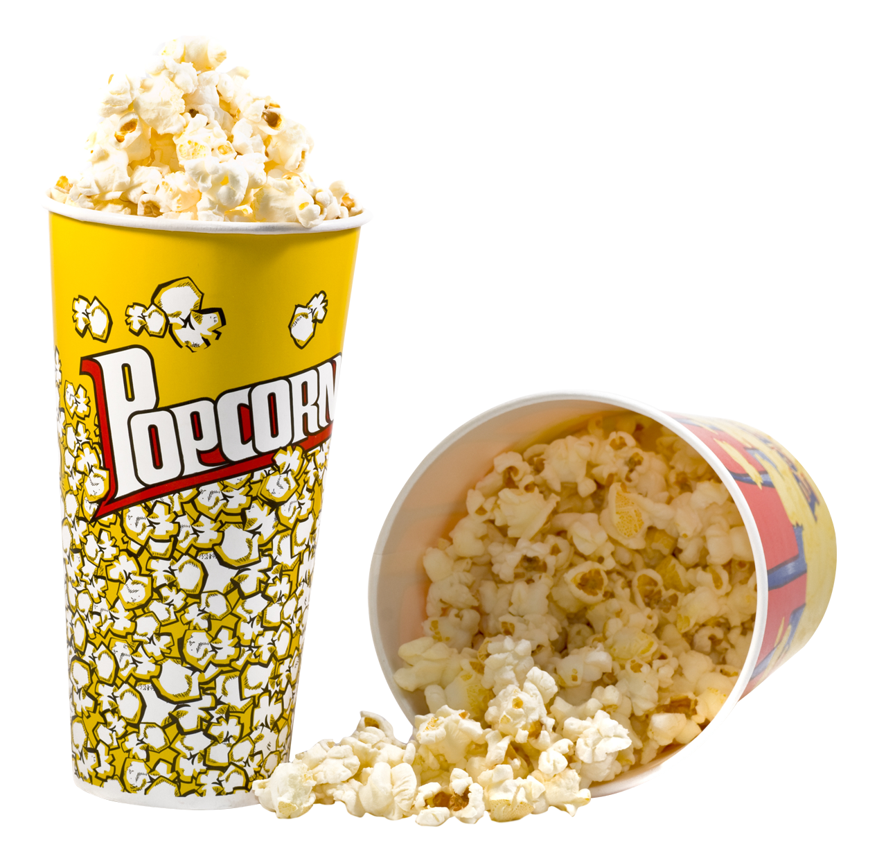 Movie Night Popcorn Buckets PNG with transparent background