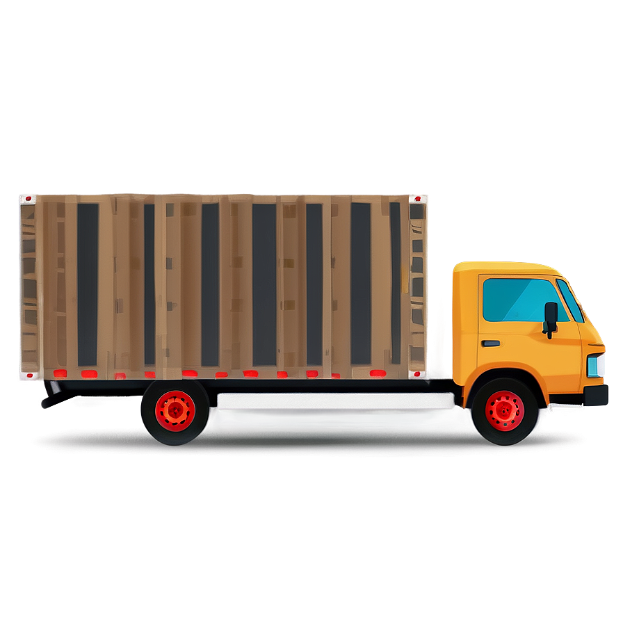 Moving Truck Flat Design Png Lig11