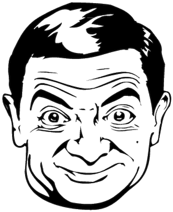 Pixel Art Mr Bean , Png Download - Mr Bean Black And White Cartoon, Transparent Png PNG with transparent background