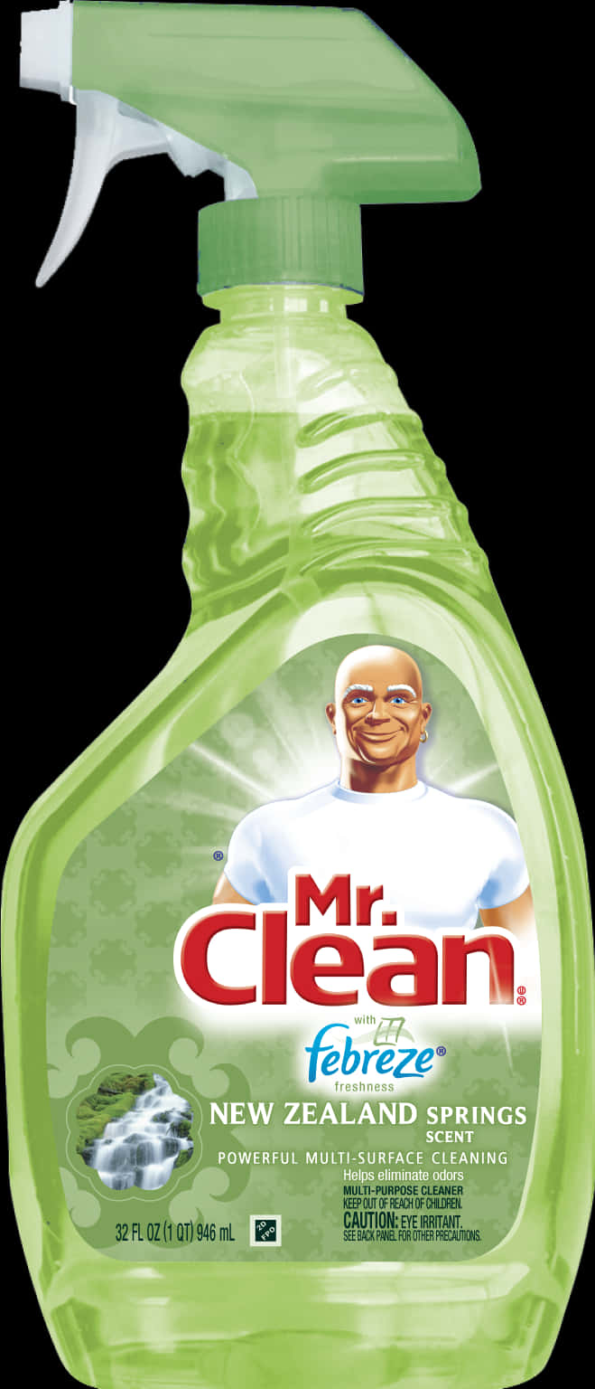 Mr Clean Multi Surface Cleaner Febreze New Zealand Springs PNG with transparent background