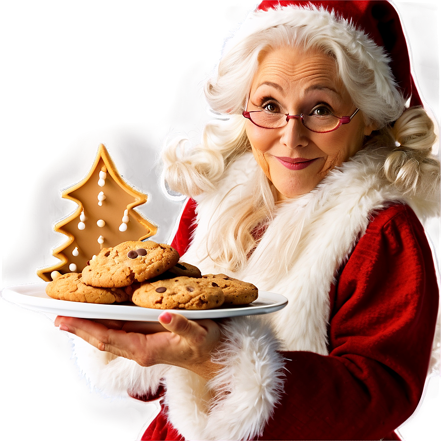 Mrs Claus Baking Cookies Png 90