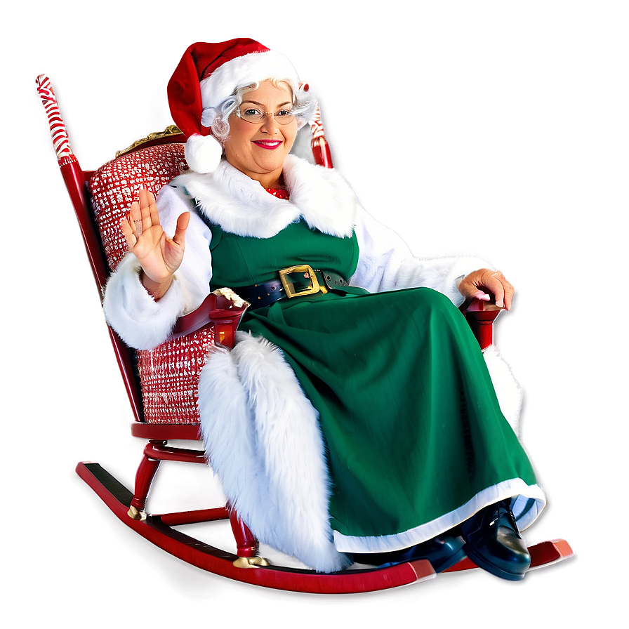 Mrs Claus In A Rocking Chair Png 06292024