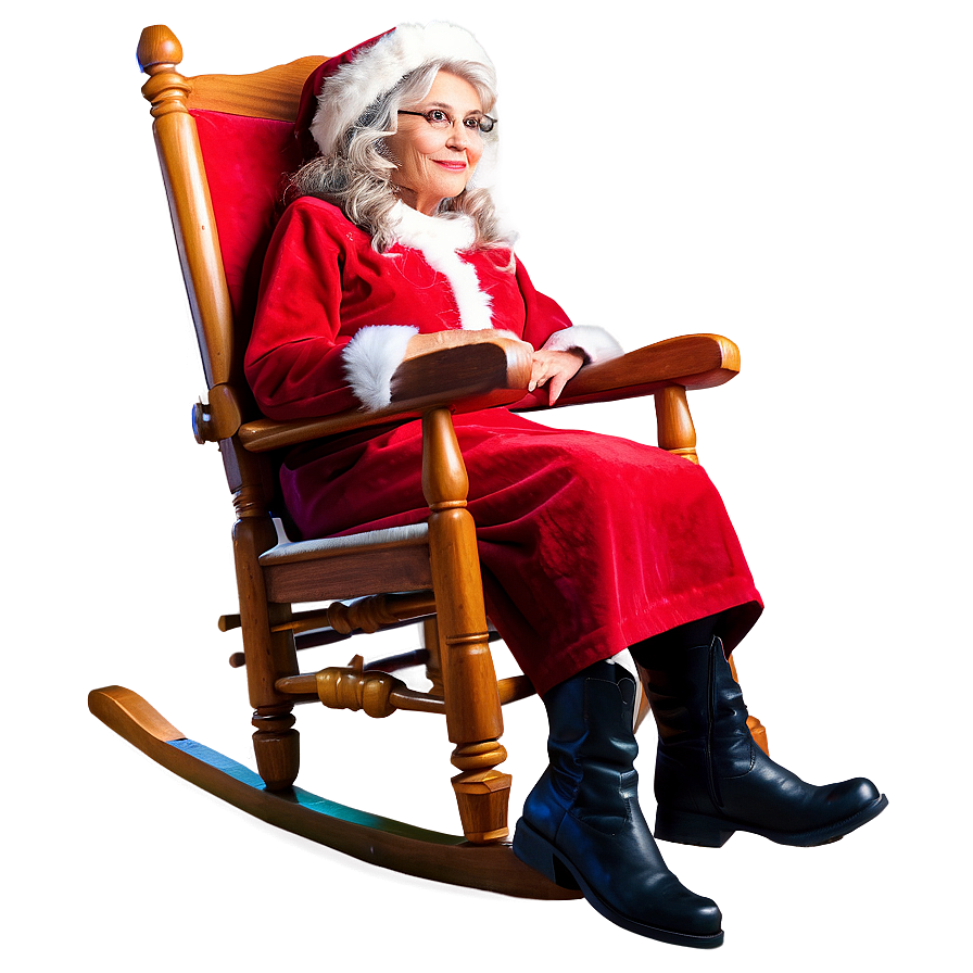 Mrs Claus In A Rocking Chair Png 62