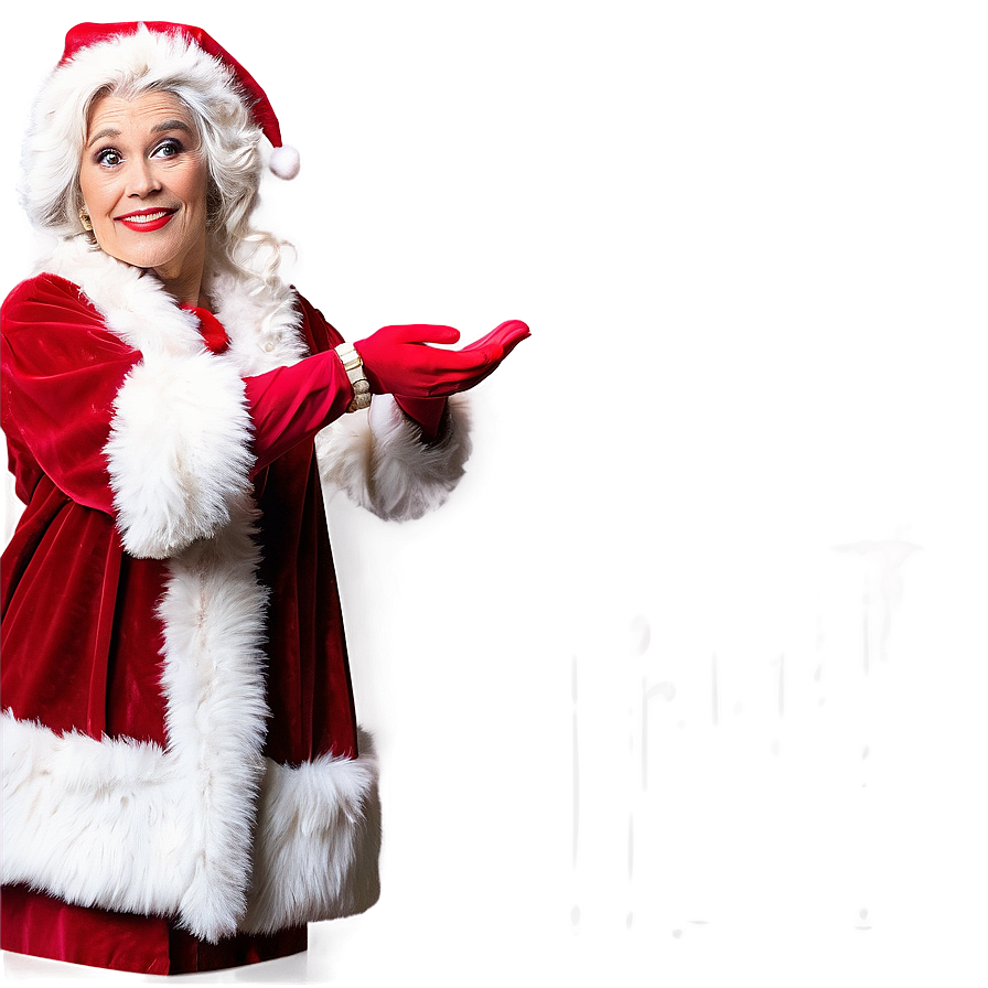 Mrs Claus Welcoming Christmas Png 29