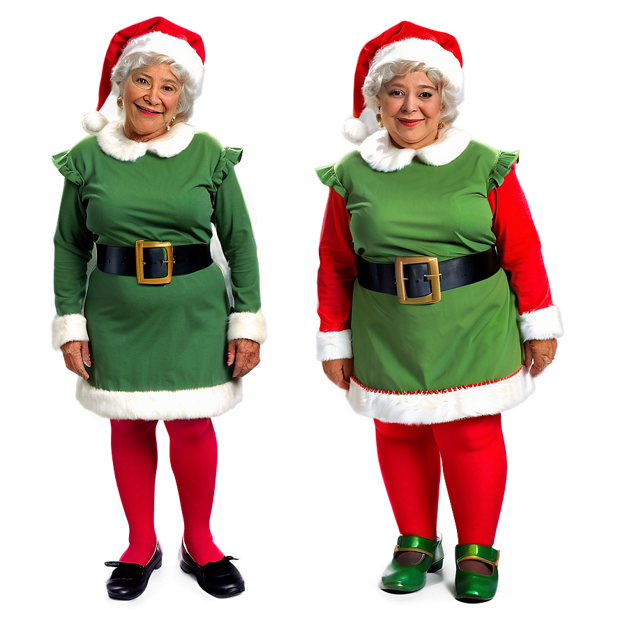 Mrs Claus With Elves Png Plo10