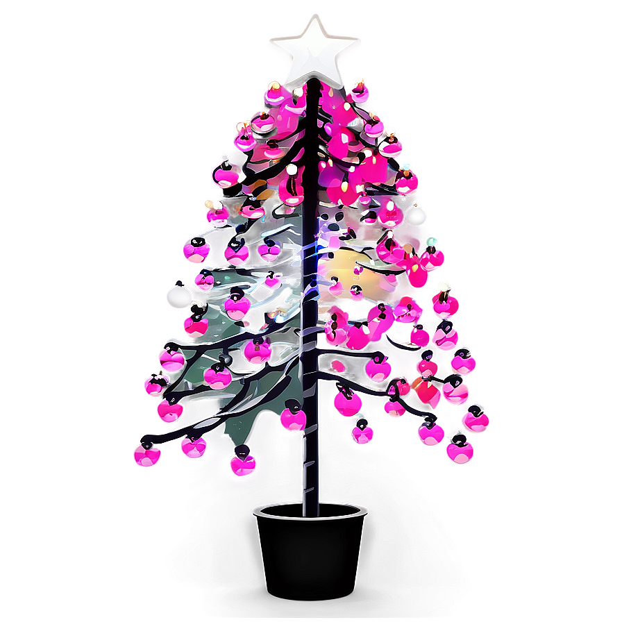 Mulberry Pink Christmas Tree Png 2