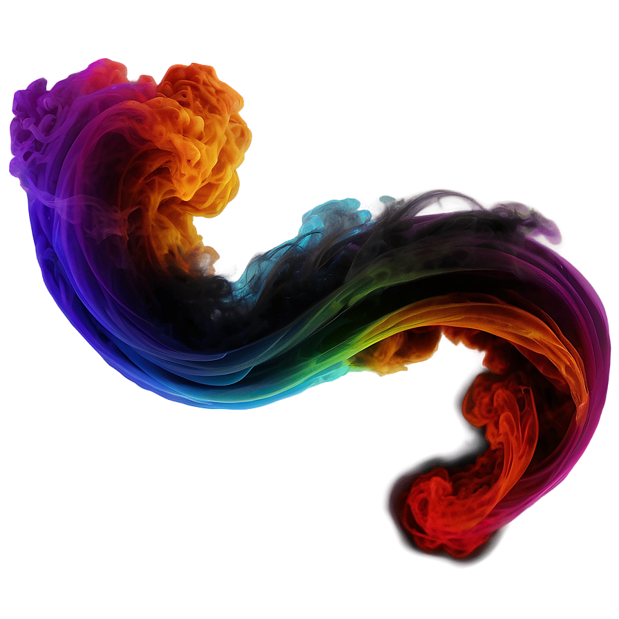 Multi-color Smoke Swirl Png 74