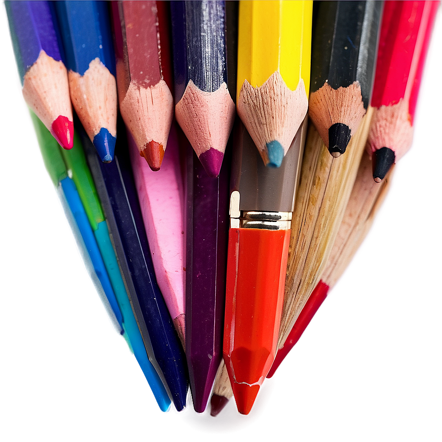 Multi-colored Pencil Set Png Fyd21