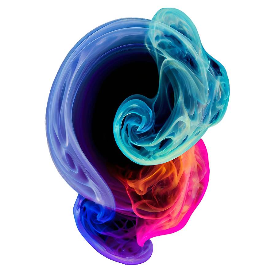 Multi-colored Smoke Swirl Png 06252024