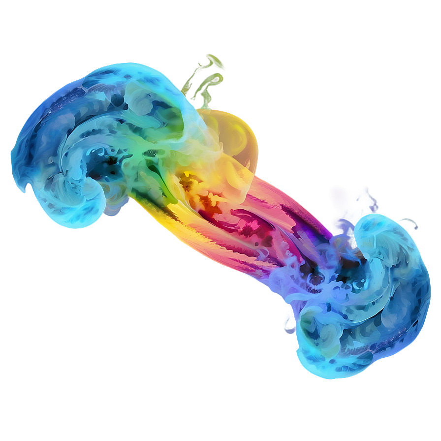 Multi-colored Smoke Swirl Png Phv