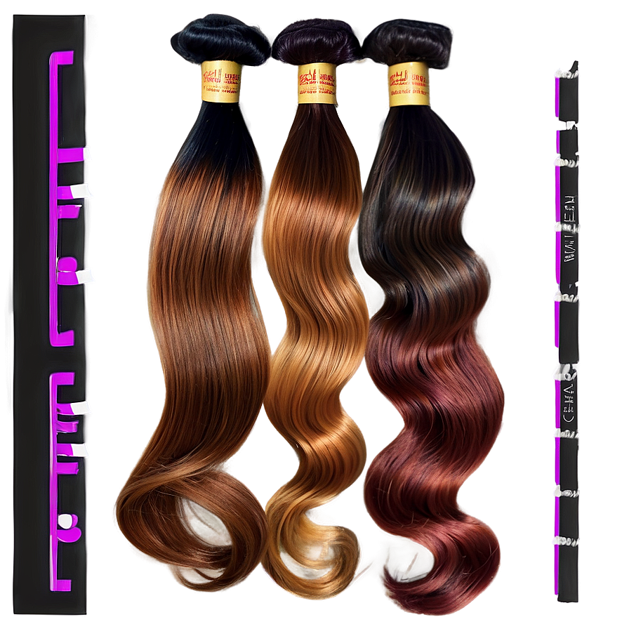 Multi-tonal Hair Bundles Png 06122024