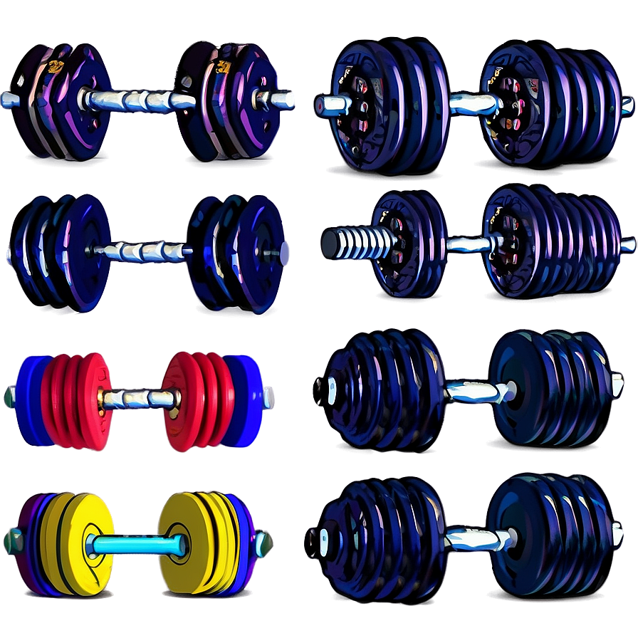 Multi-weight Dumbbell System Png Qdl83