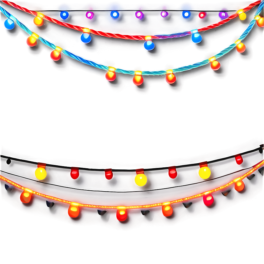 Multicolor Christmas String Lights Png 44