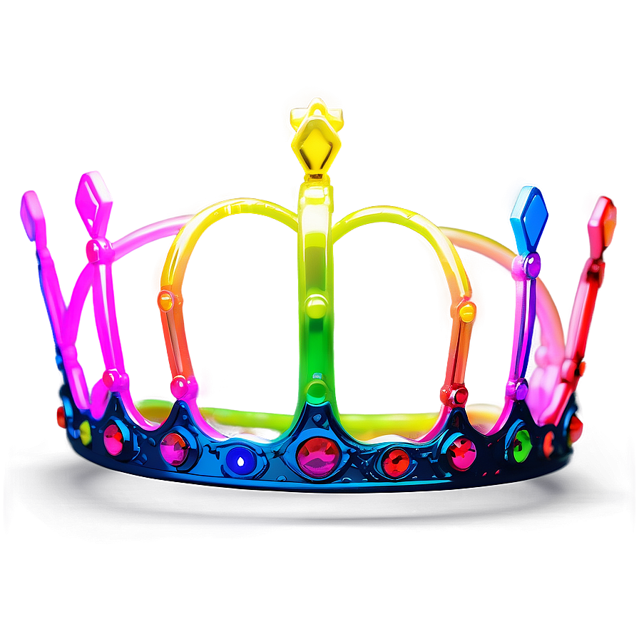 Multicolor Neon Crown Png 53