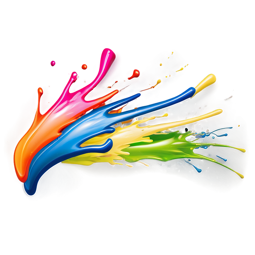 Multicolor Splash Art Png 5