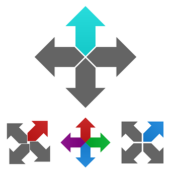 Multidirectional Arrows Graphic