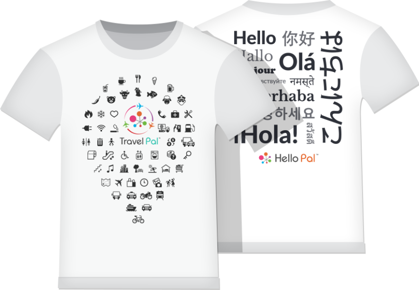 Multilingual Travel T Shirt Design