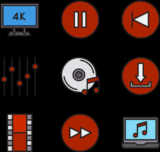 Multimedia Icon Set