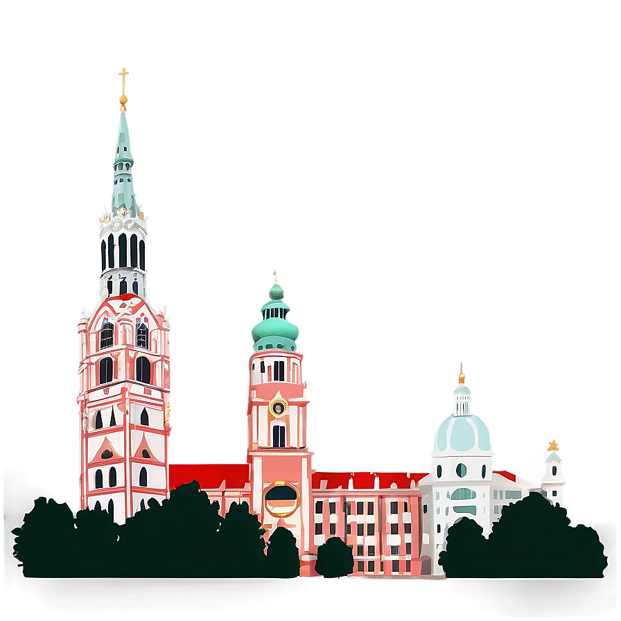 Munich Skyline PNG 80 PNG with transparent background