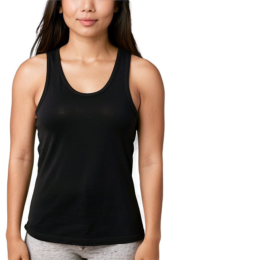 Muscle Black Tank Top Png 06282024