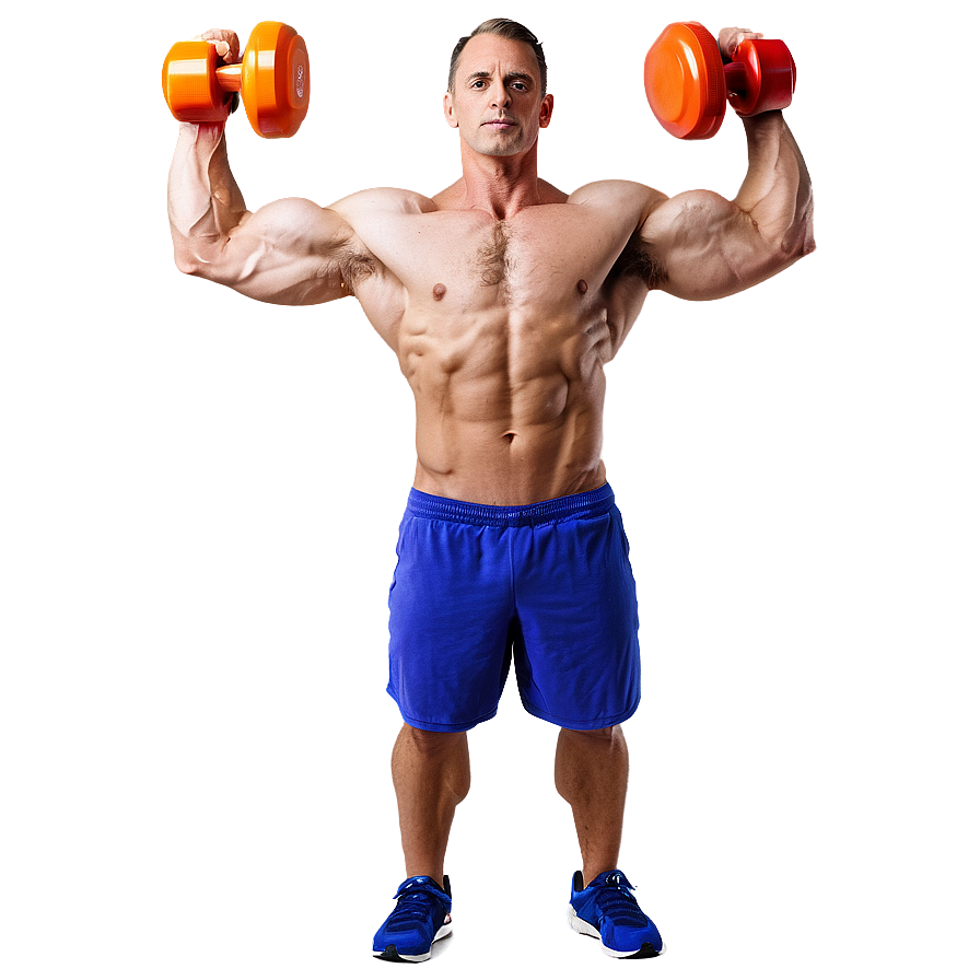 Muscle Man With Kettlebell Png 69