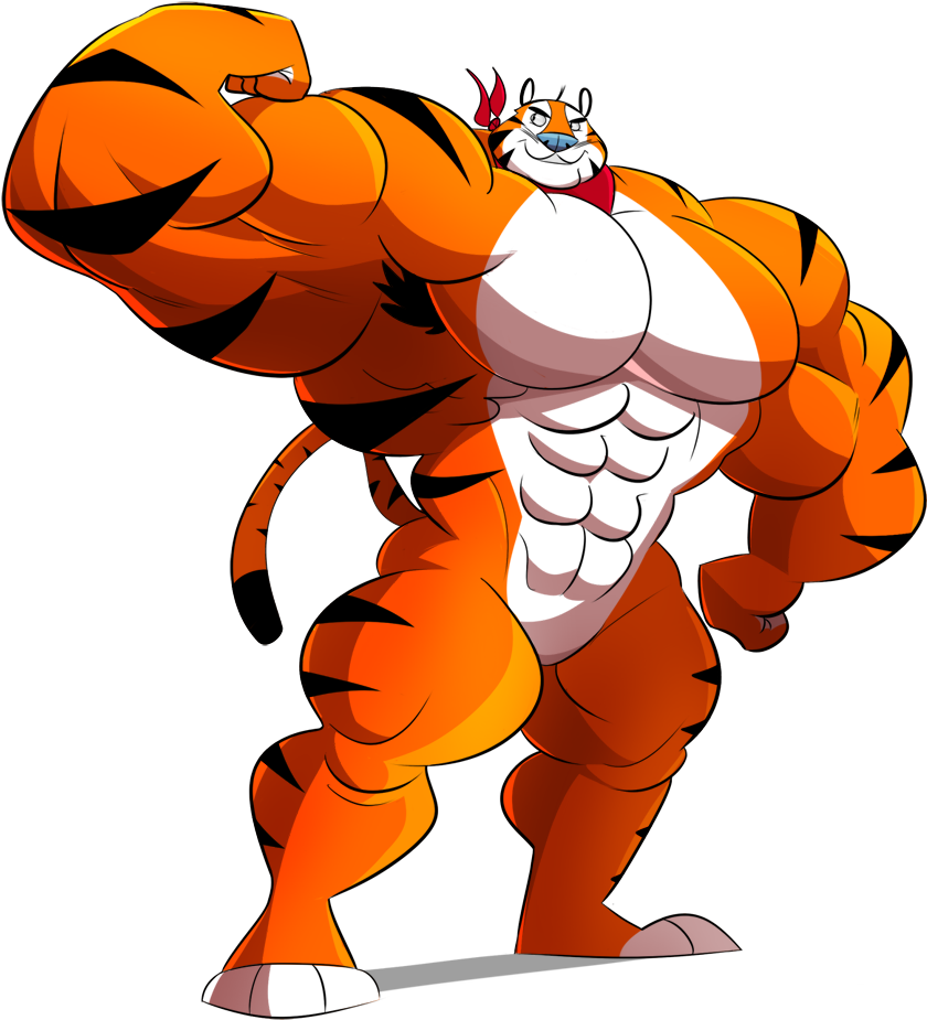 Muscled_ Animated_ Tiger_ Character