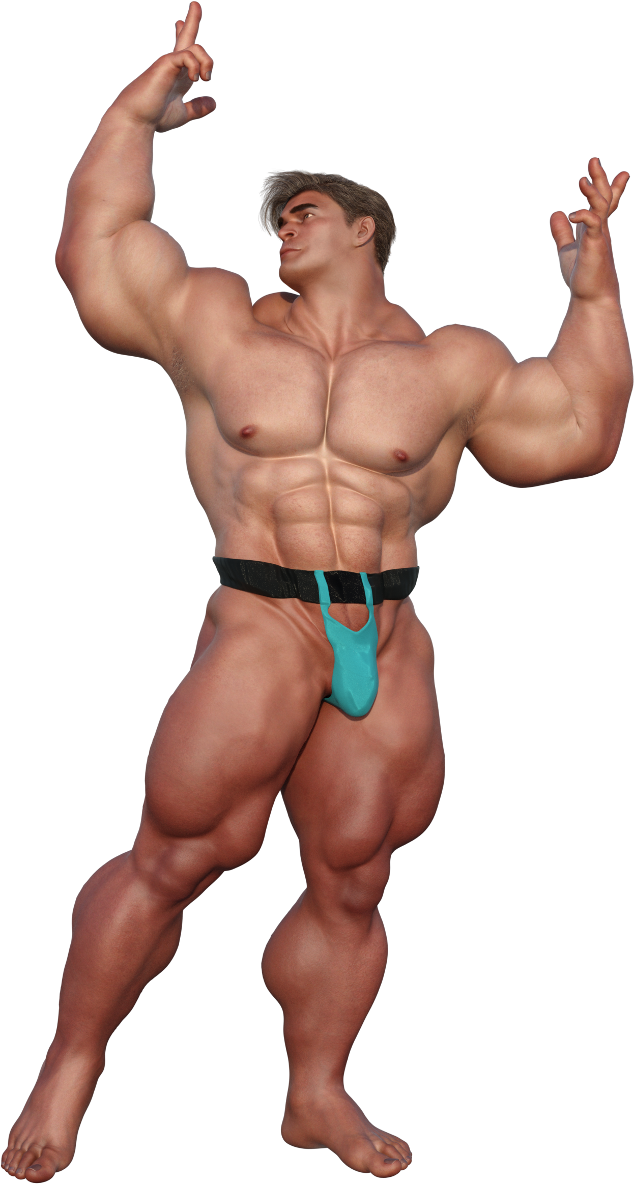 Transparent Bodybuilding Png - Body Builder 3d Model, Png Download PNG with transparent background