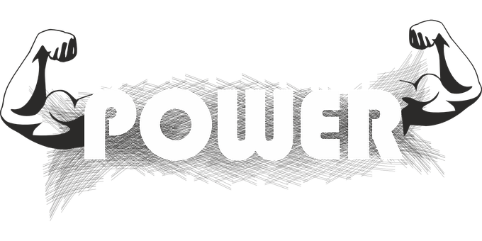 Muscular Arms Power Graphic PNG with transparent background