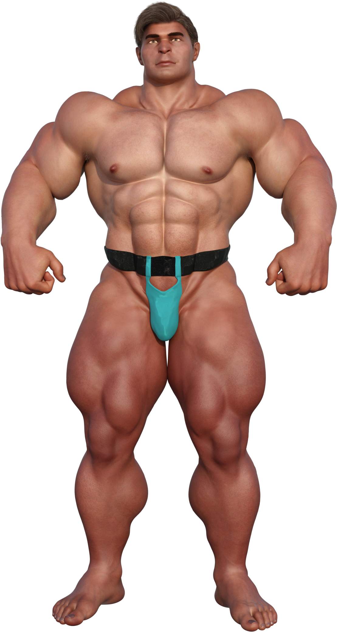 Muscular Bodybuilder Pose