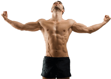 Muscular Man Celebrating Victory