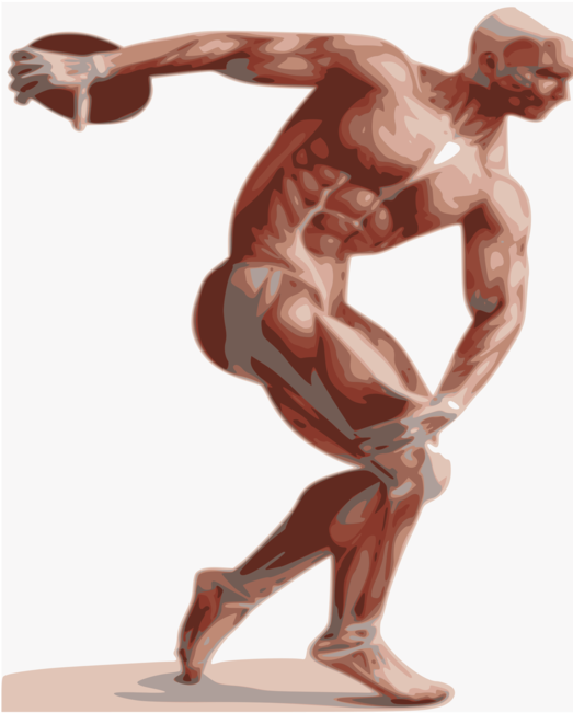 Muscular System Discus Thrower Illustration