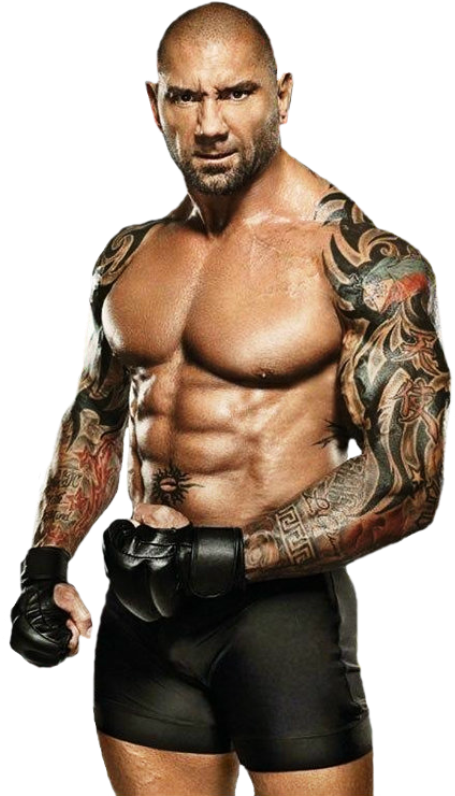 Muscular Tattooed Bodybuilder Portrait