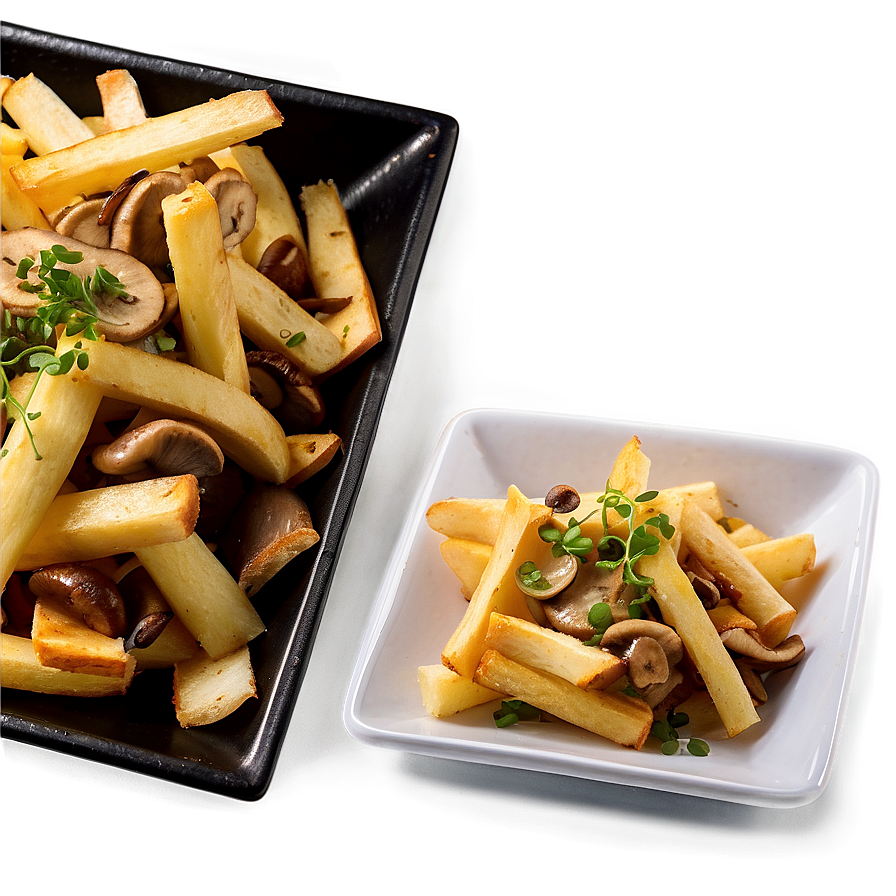 Mushroom And Swiss Fries Png Vmq27