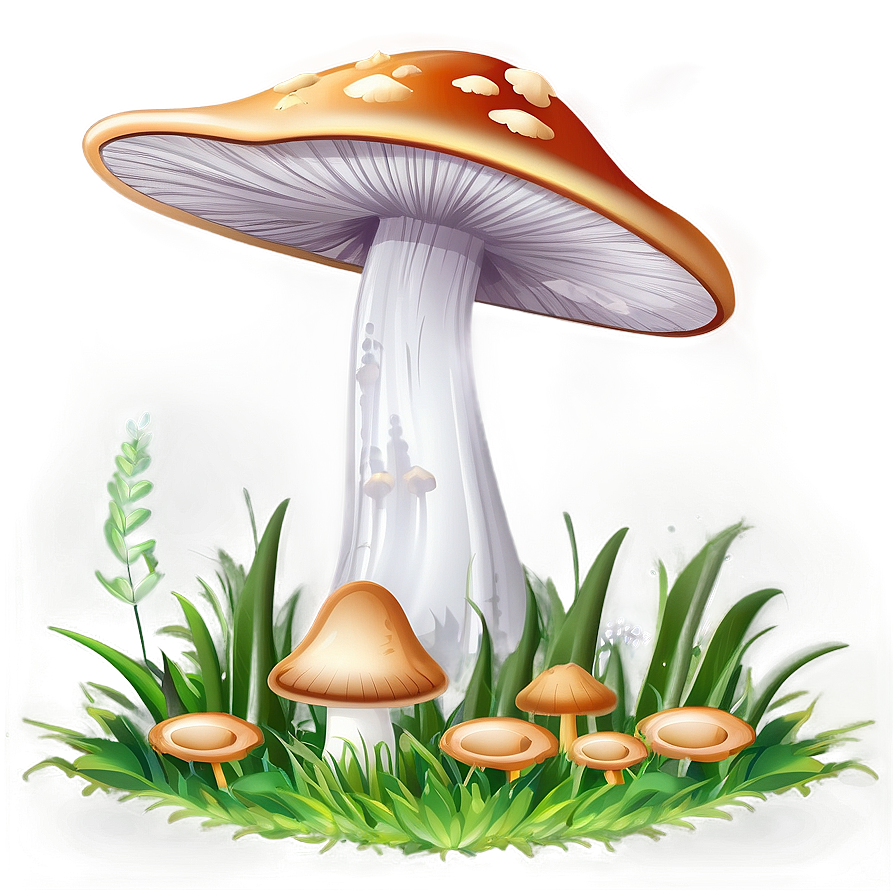 Mushroom Cartoon Scene Png Nwu21