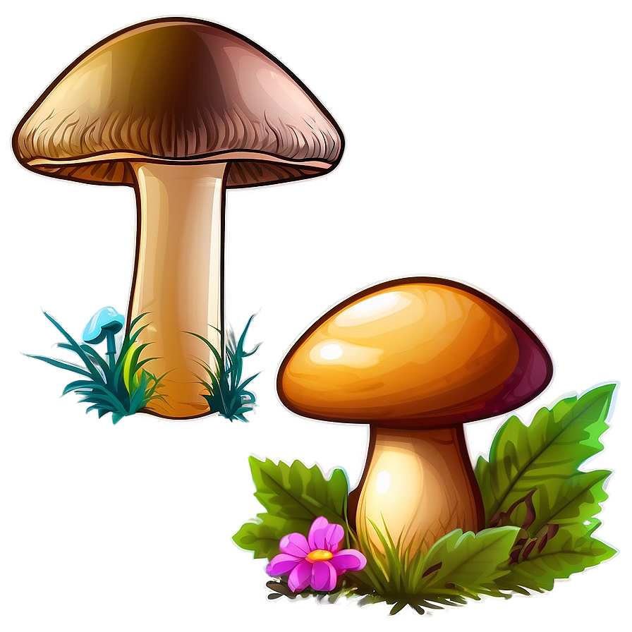 Mushroom Cartoon Set Png 06272024