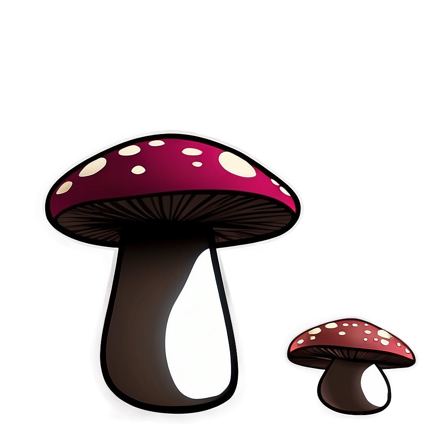 Mushroom Cartoon Silhouette Png Hfk58