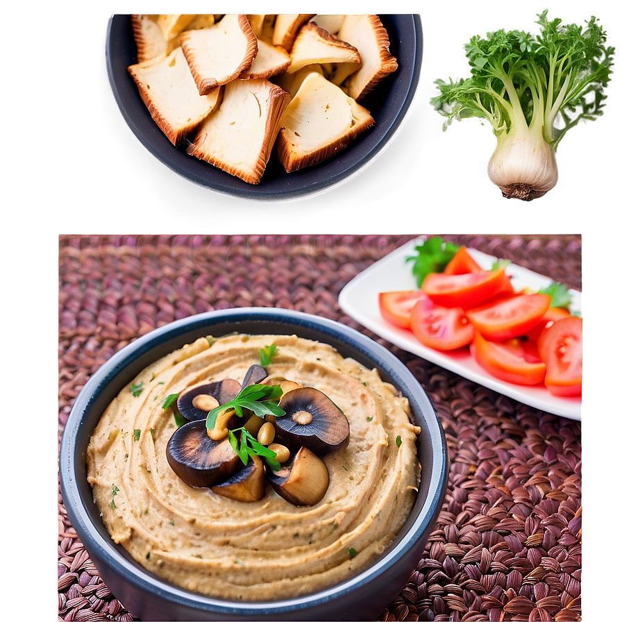 Mushroom Garlic Hummus Png 06252024