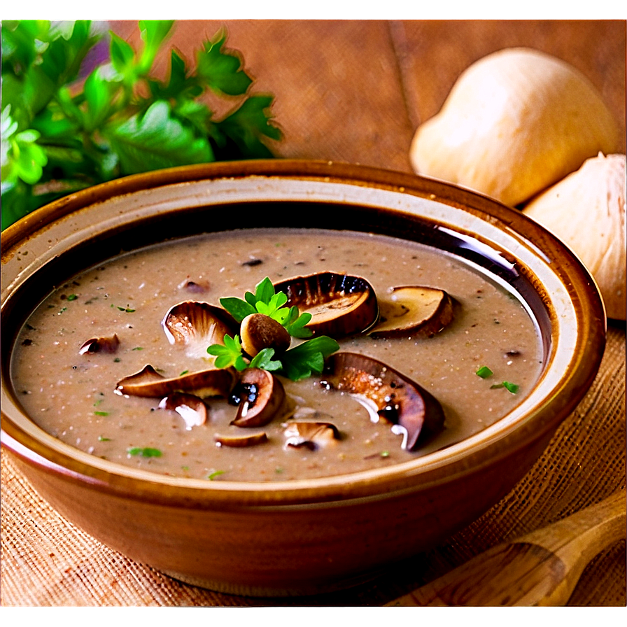 Mushroom Soup Culinary Png Jkn38