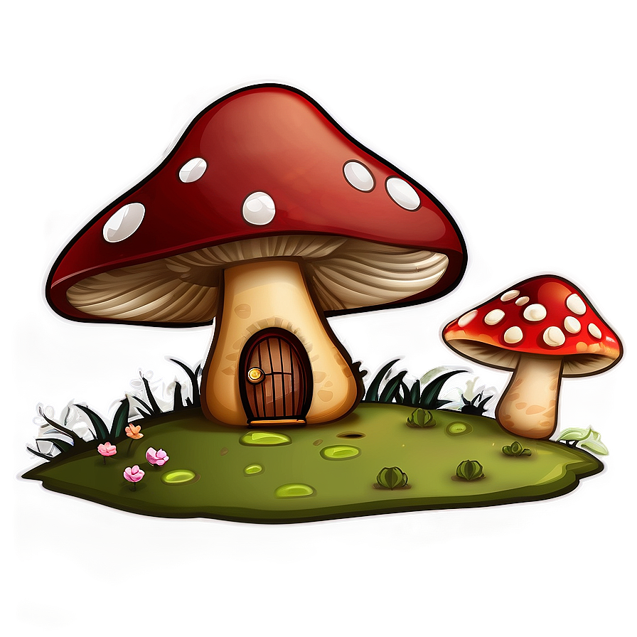 Mushroom Village Cartoon Png Wug