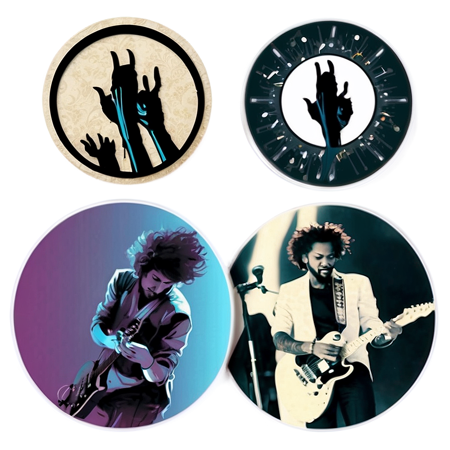 Music Band Circular Sticker Png Svl78