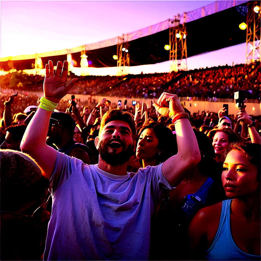 Music Festival Crowd Png 84