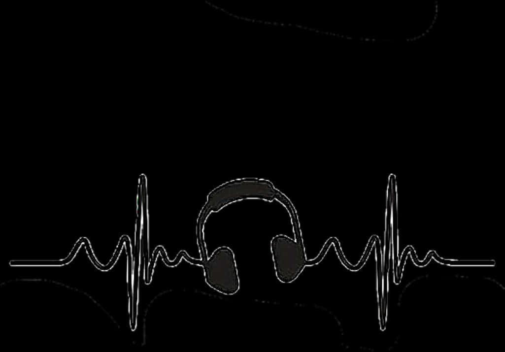 Music Heartbeat Waveform PNG with transparent background
