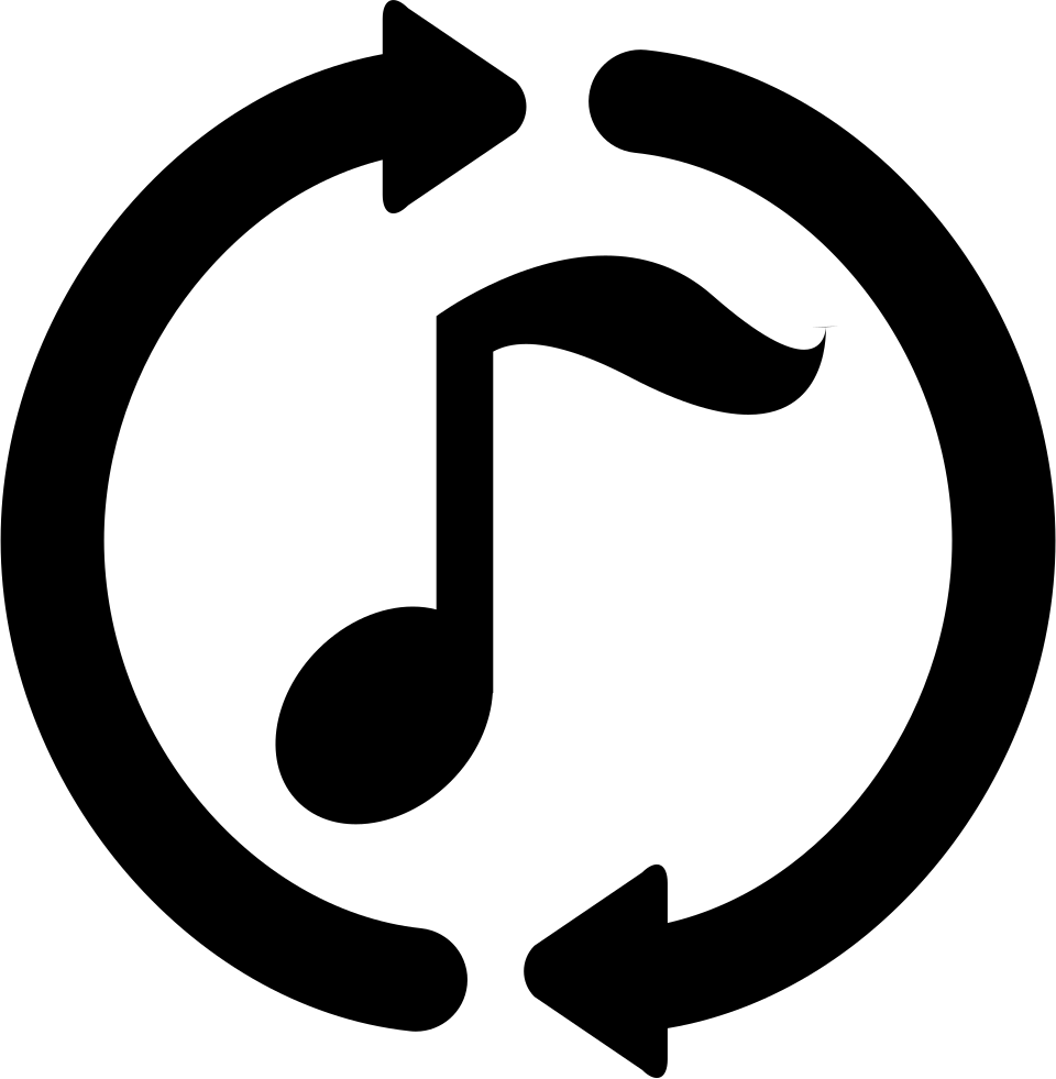 Music Loop Symbol PNG with transparent background