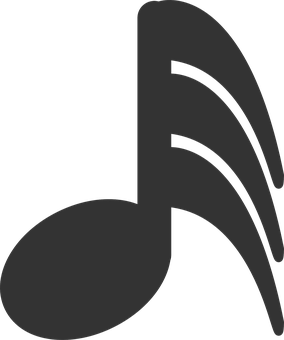 Music Note Silhouette PNG with transparent background