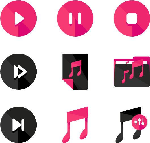 Music Player Icons Set